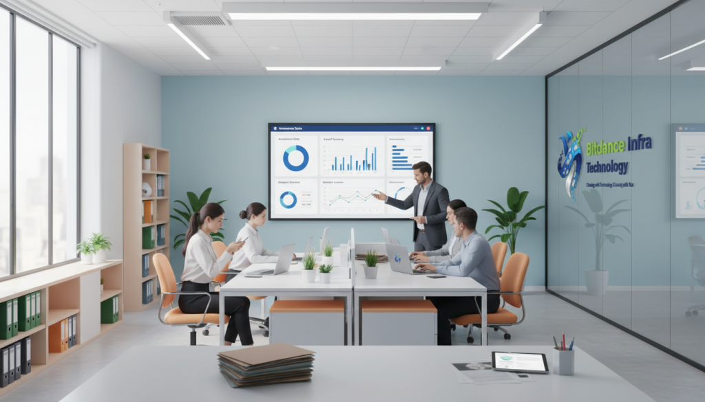 Jasa implementasi sistem ERP perusahaan dan Growth HRIS dari Bitdance Infra Technology Tangerang.